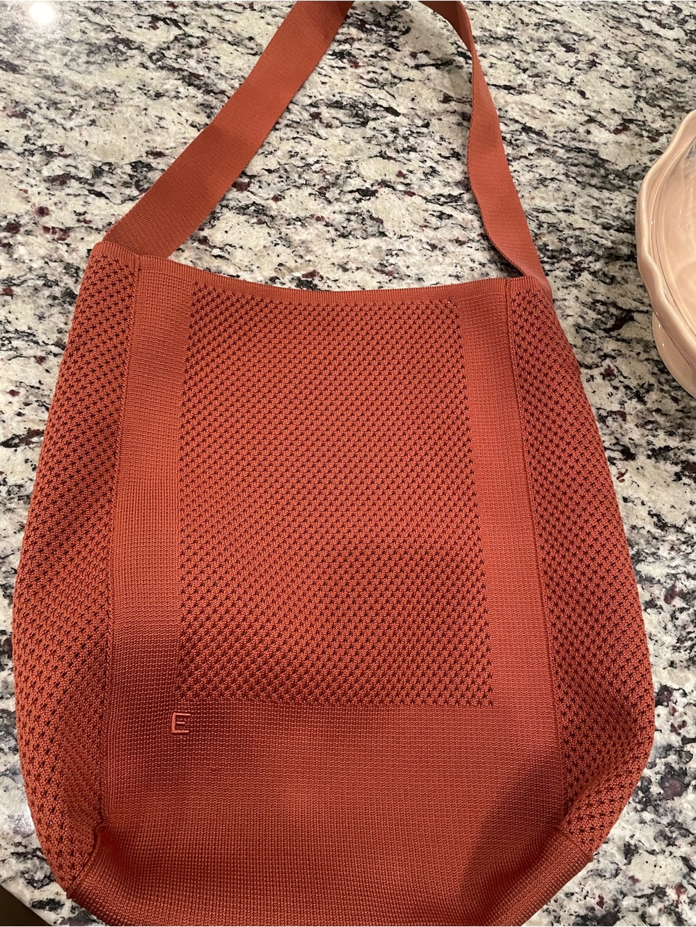 Everlane Burnt Orange Knit Shoulder Bag